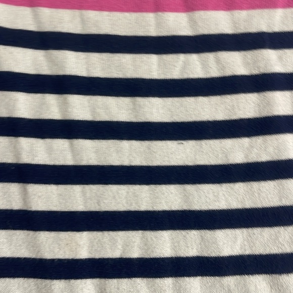 Gap Lightweight Ivory, Navy, & Pink Striped Sweater in size Large (10/11) - Picture 2 of 4